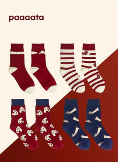 Dachshund Print Crew Socks