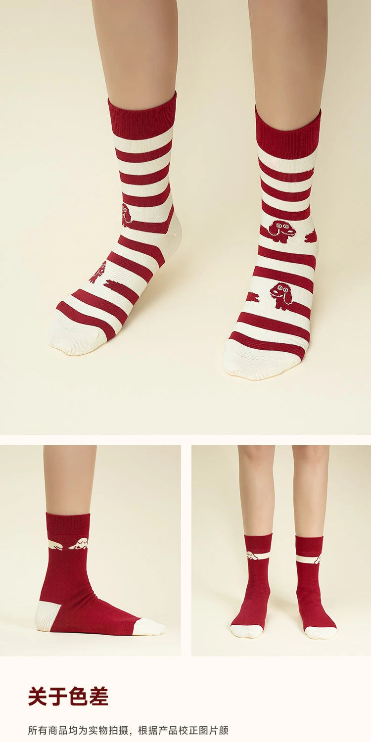 Dachshund Print Crew Socks