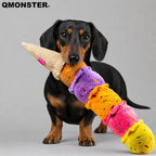 Colorful Ice Cream Plush Squeaky Dog Toy