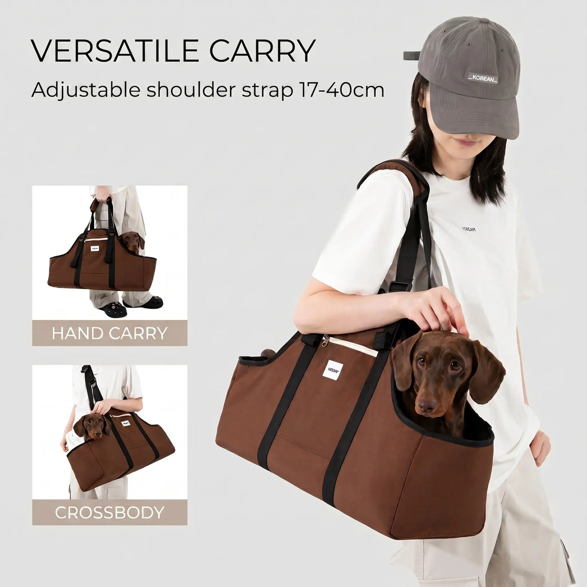 3 Carry Modes Dachshund Travel Carrier Bag