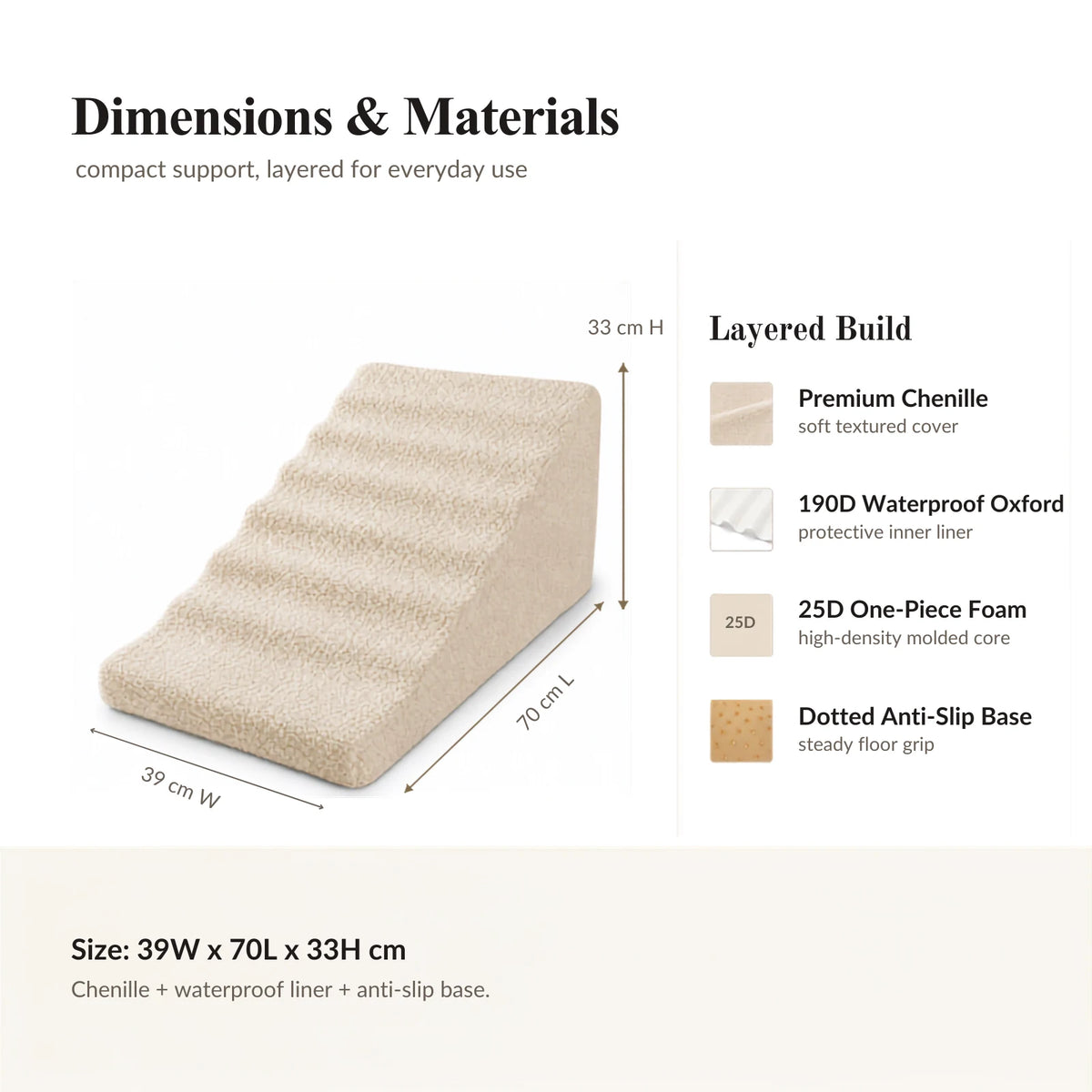 Waterproof Anti-Slip Dog Ramp for Small Dogs