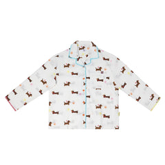 Dachshund Cartoon Print  Pajama Set