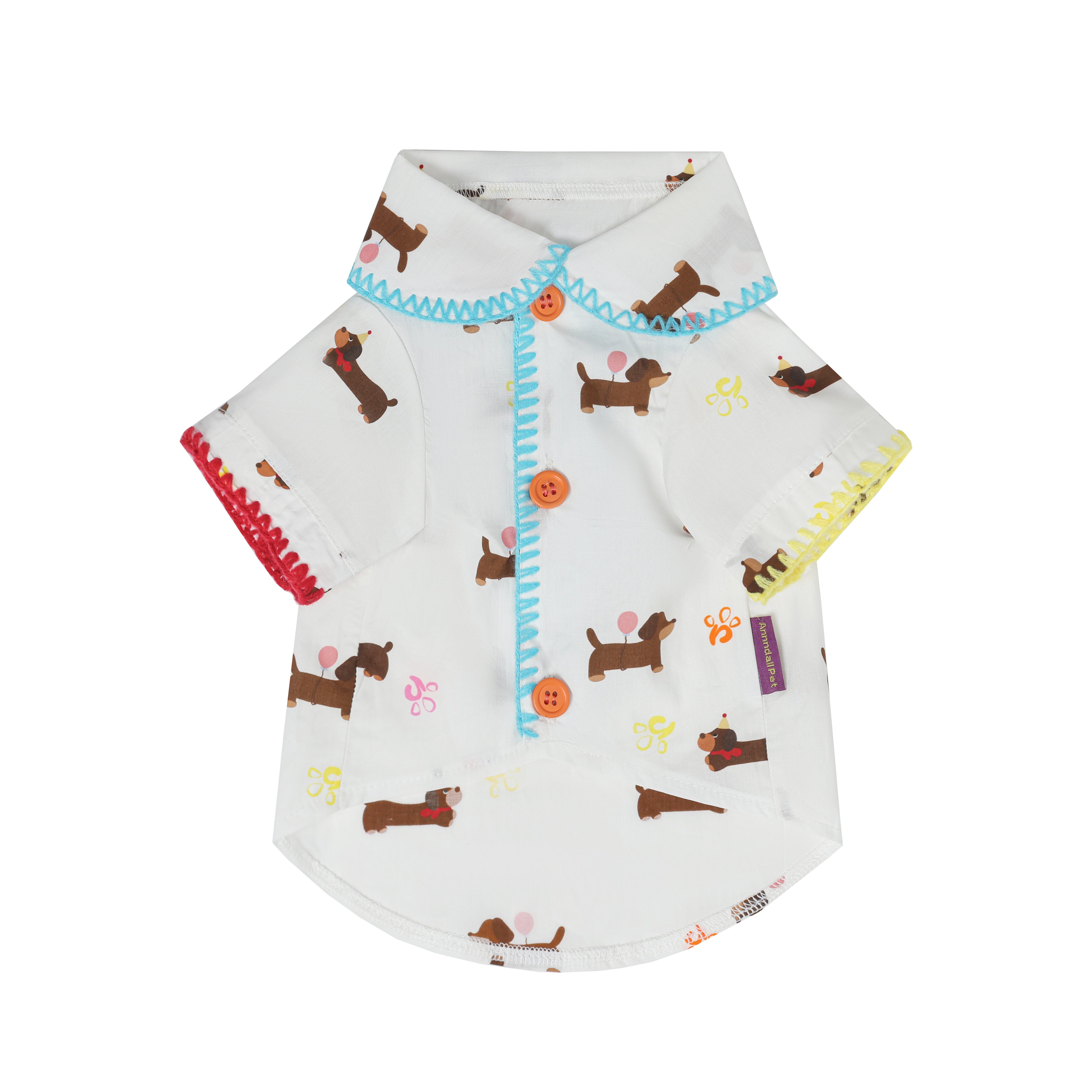 Cute Dachshund Print Pet Pajamas