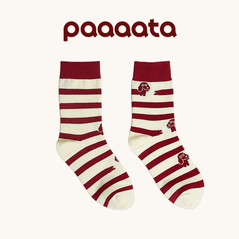Dachshund Print Crew Socks | 4 Colors