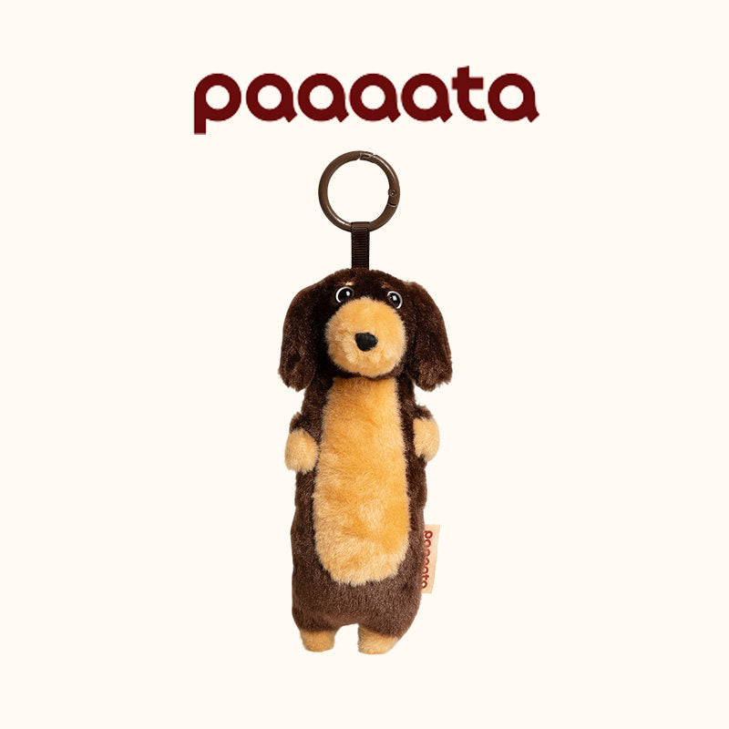 Dachshund Plush Keychain Charm