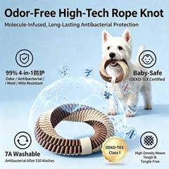 Antibacterial Rope Ring Dog Toy