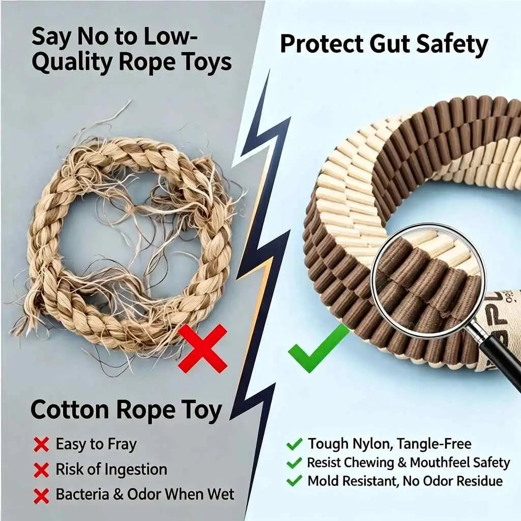 Antibacterial Rope Ring Dog Toy