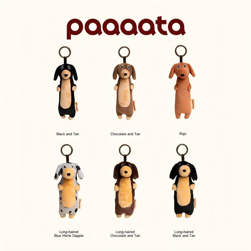 Dachshund Plush Keychain Charm