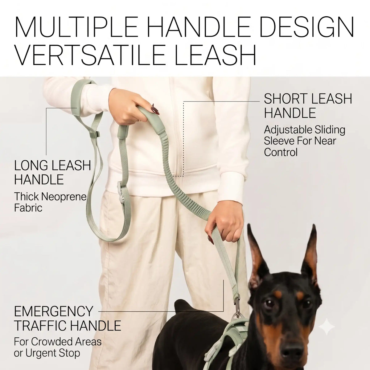 4in1 Multi-Function Ultra-Reflective Hands-Free Dog Leash