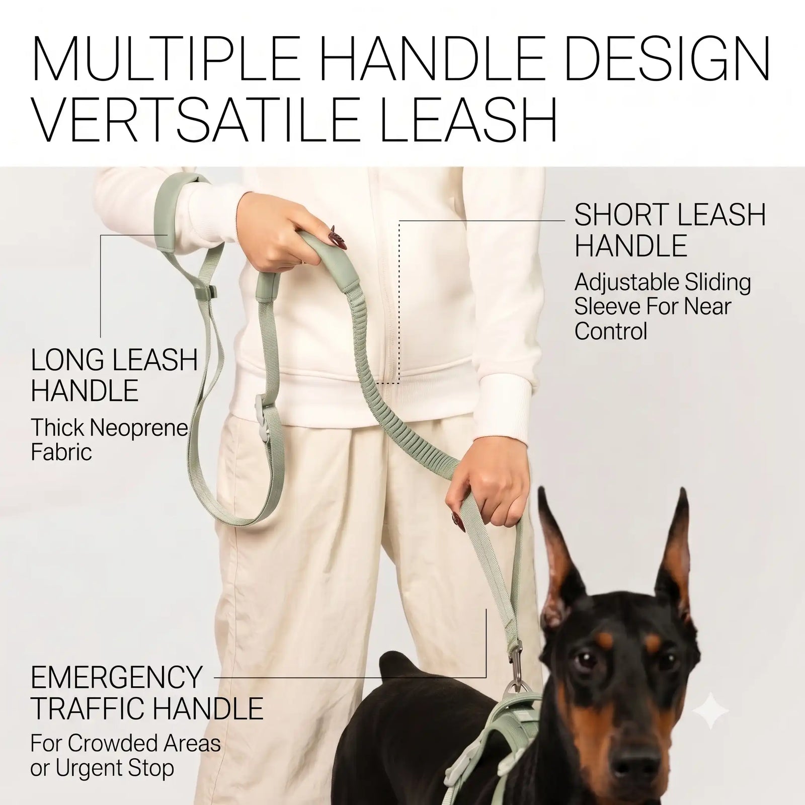 4in1 Multi-Function Ultra-Reflective Hands-Free Dog Leash