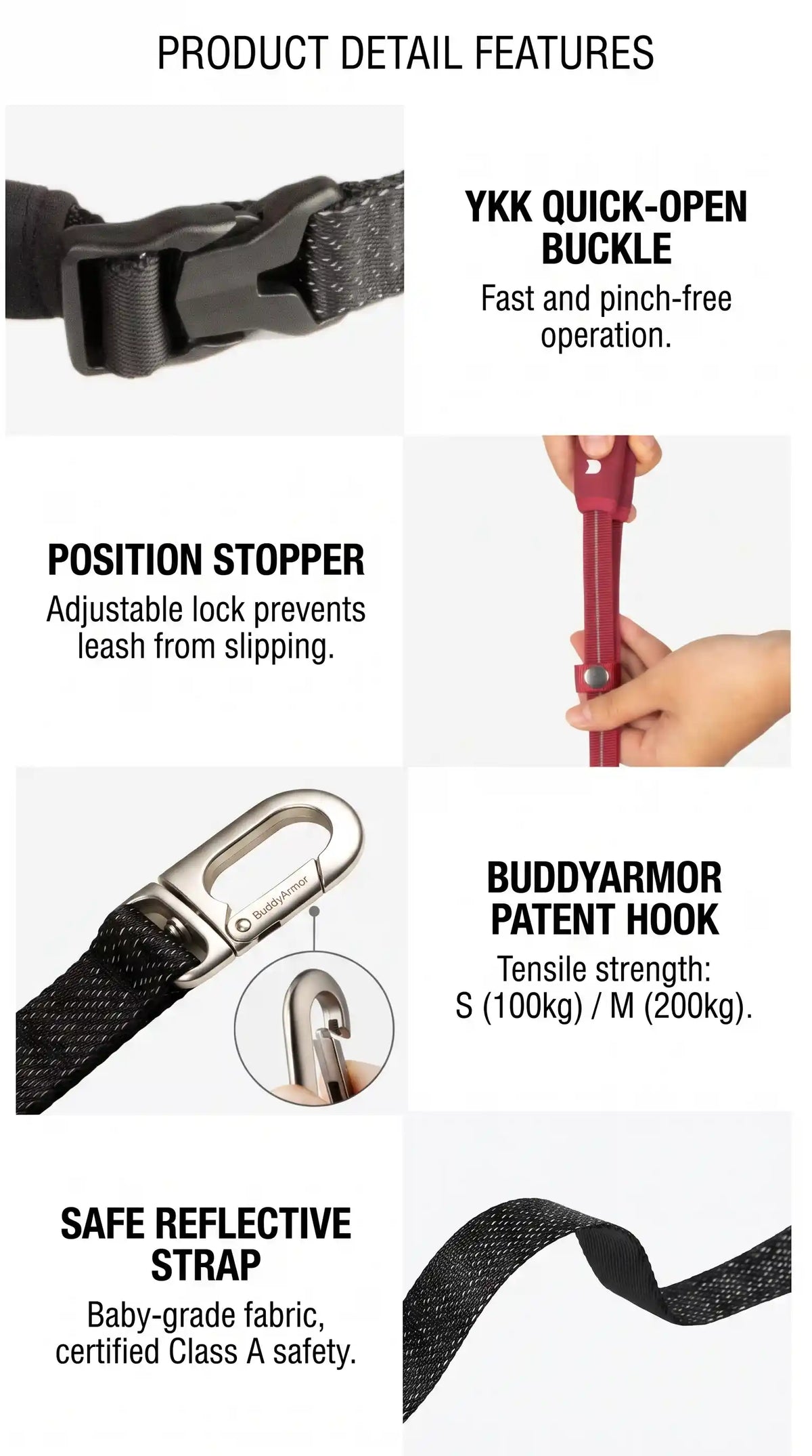 4in1 Multi-Function Ultra-Reflective Hands-Free Dog Leash