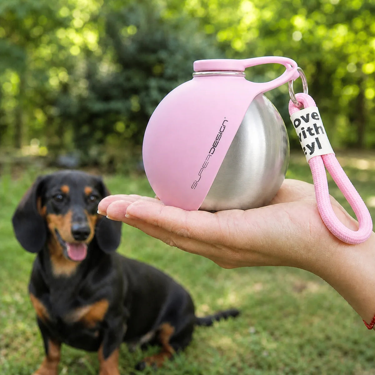 Portable 2-in-1 Dog Water Bottle with Bowl