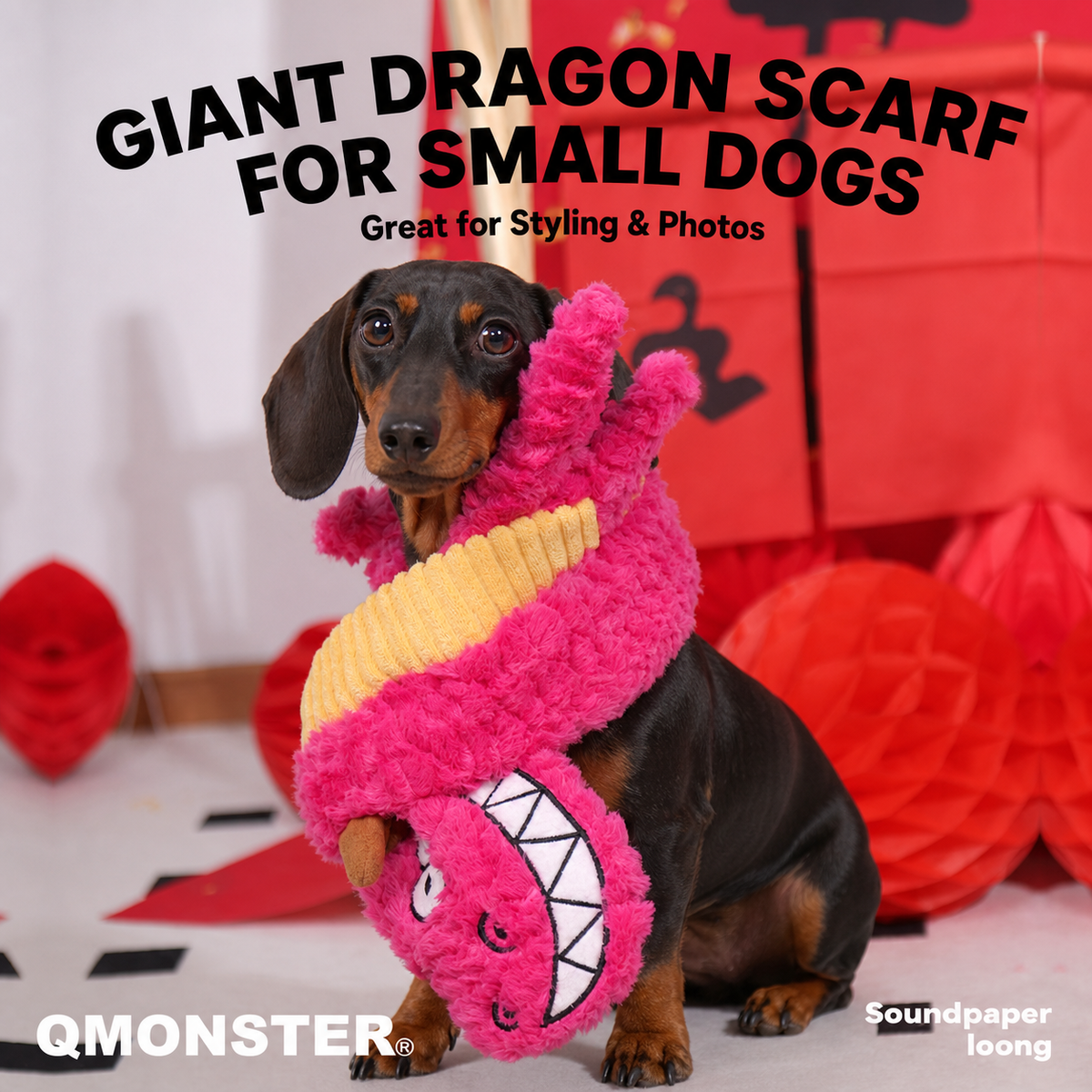 Dragon Squeaky Toy for Dogs – 99cm Giant Plush