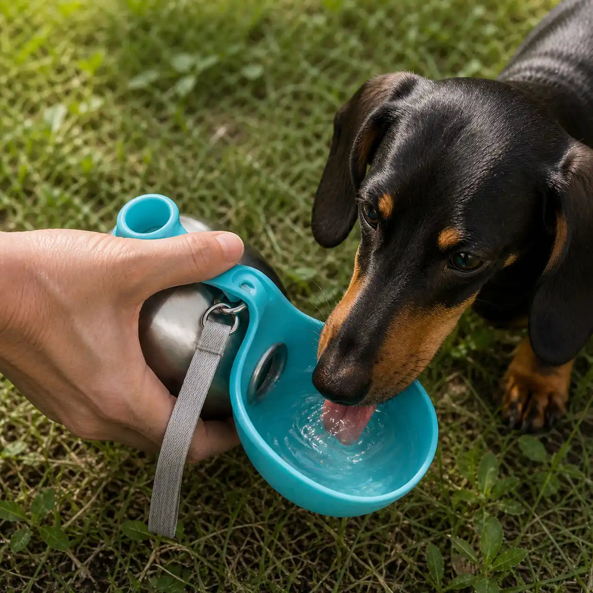 Portable 2-in-1 Dog Water Bottle with Bowl