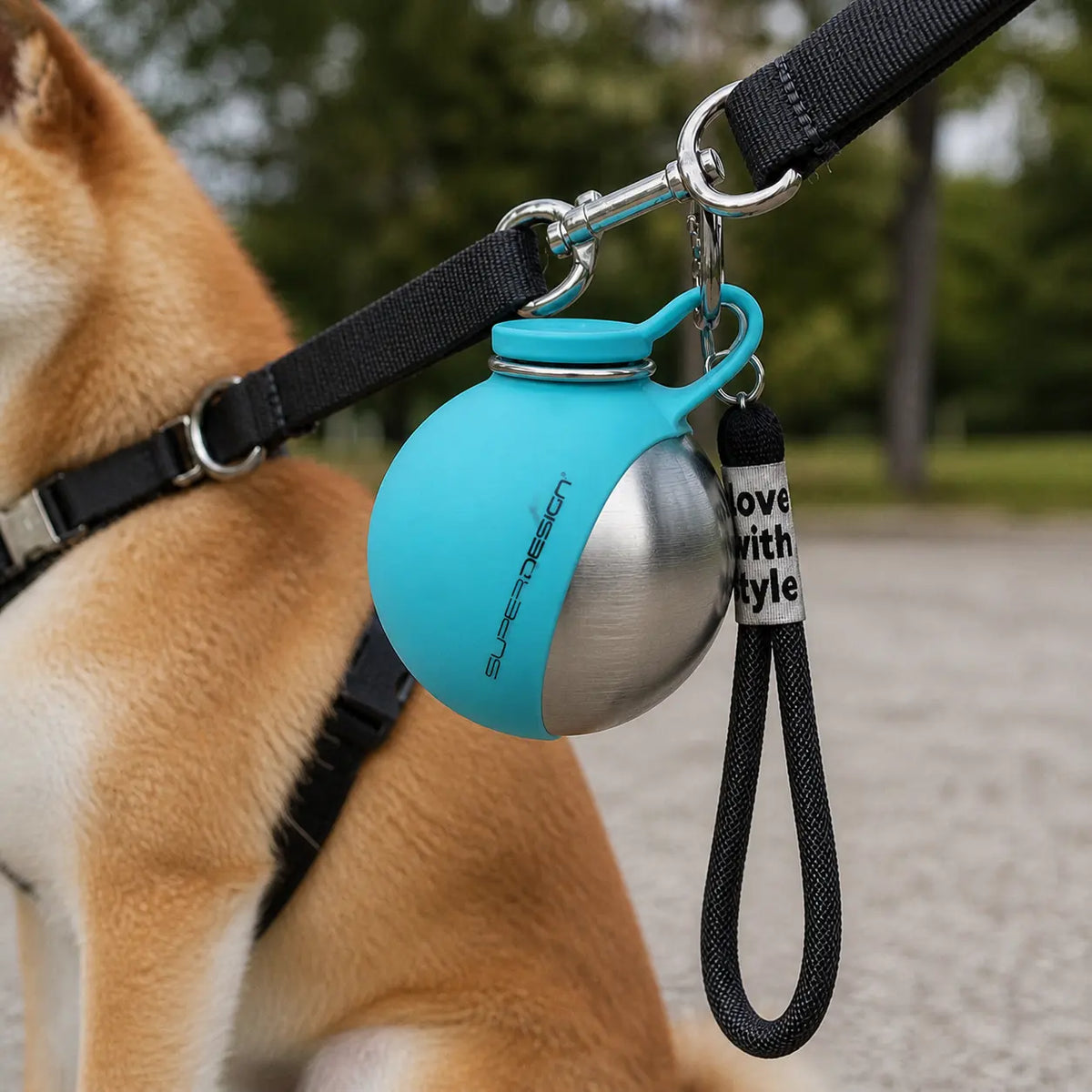 Portable 2-in-1 Dog Water Bottle with Bowl